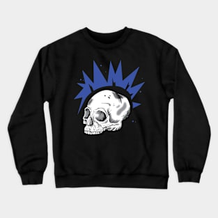 Rebel Head in Blue Crewneck Sweatshirt